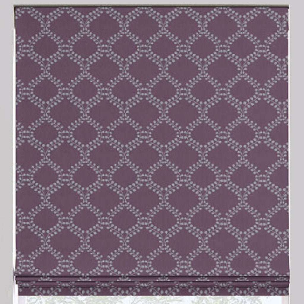 Winding Leaves Flat Roman Shade