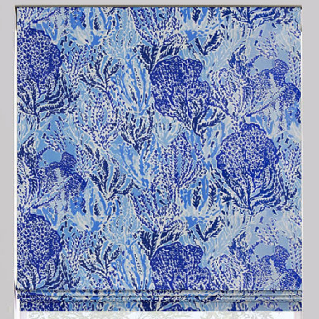 Coral Reef Flat Roman Shade