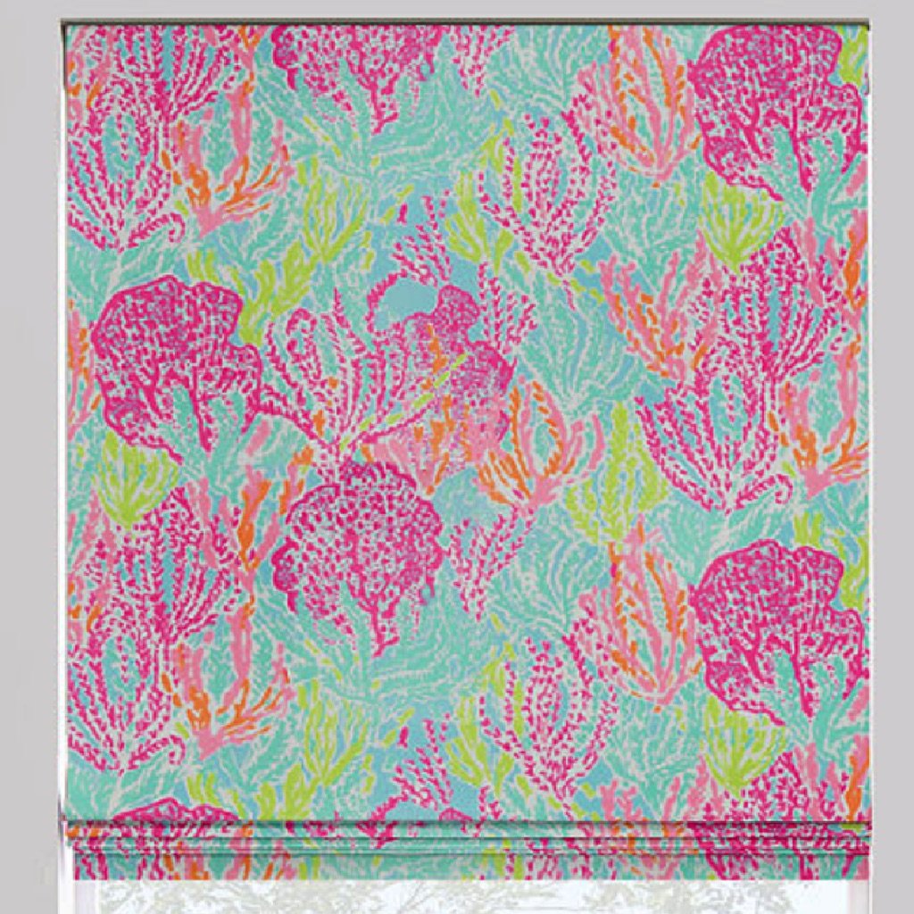 Coral Reef Flat Roman Shade