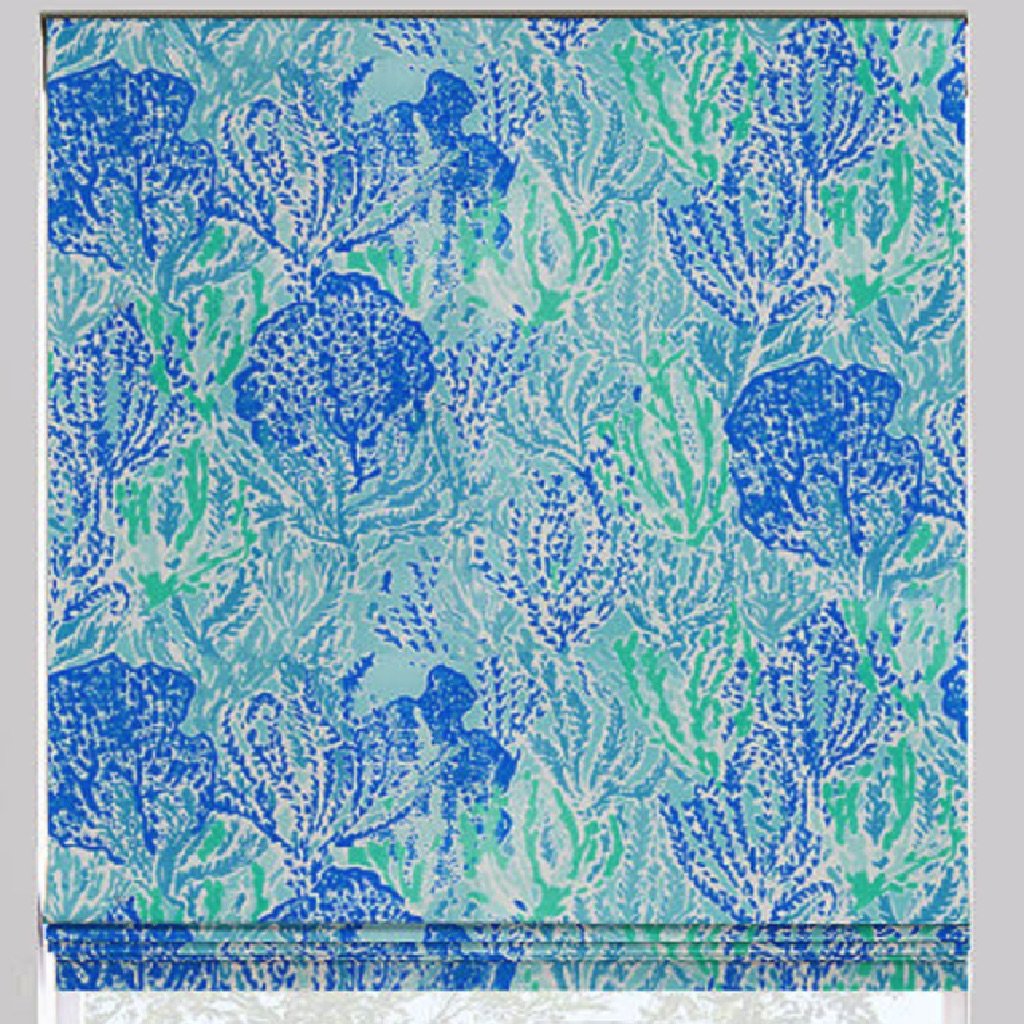 Coral Reef Flat Roman Shade