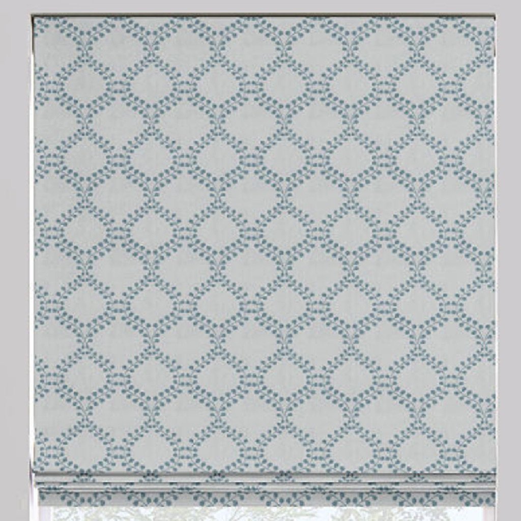 Winding Leaves Flat Roman Shade