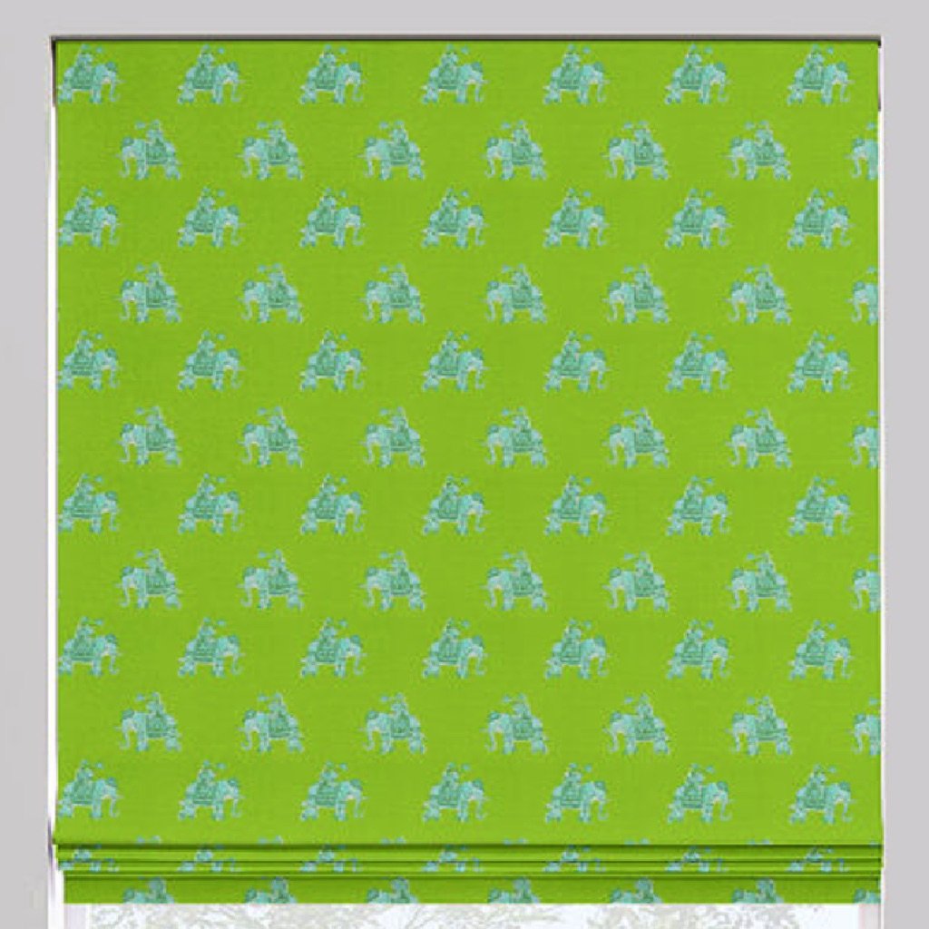 Elephants on Parade Roman Shade