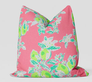 Lily P Pink Lemonade Pillow Cover