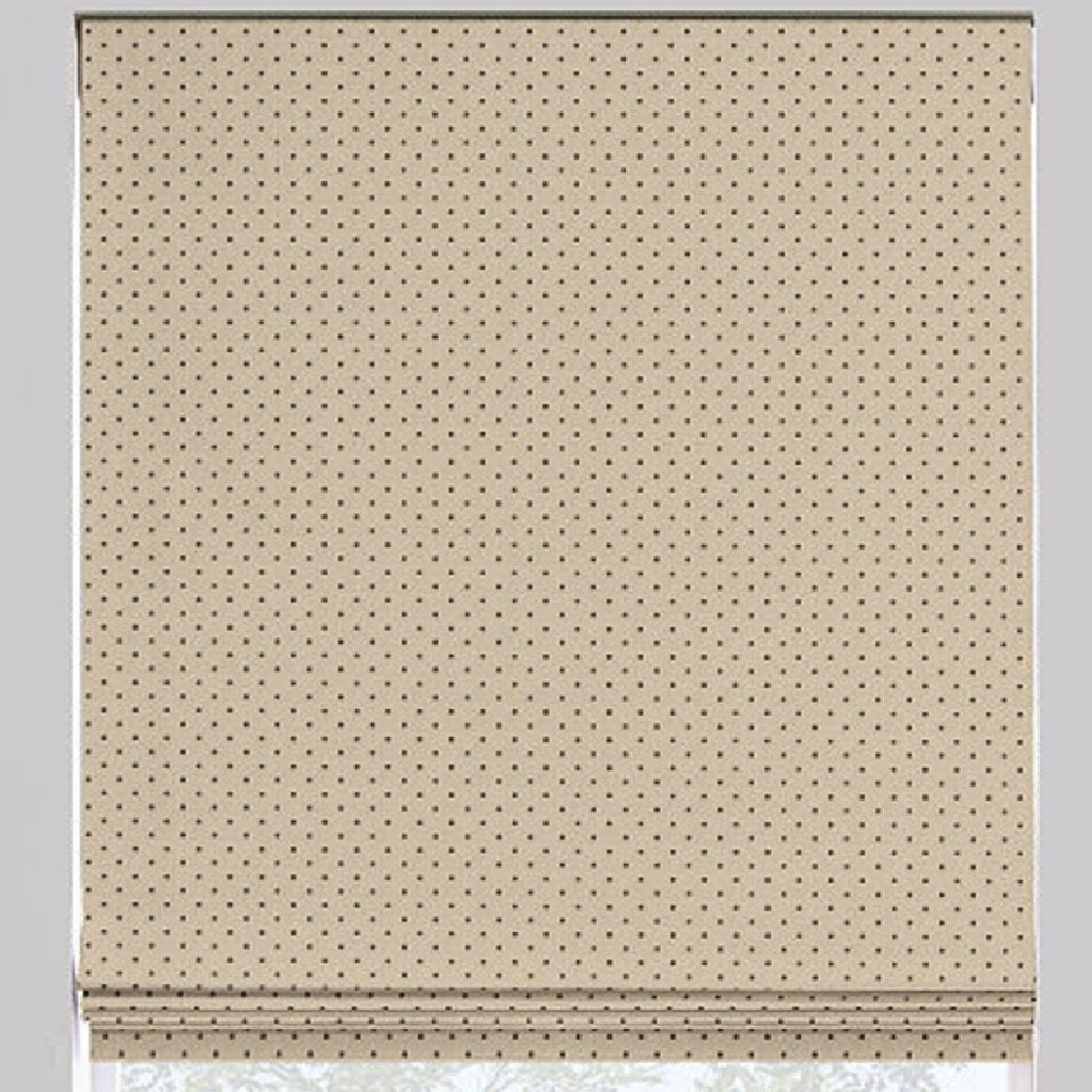 Polka Dot Flat Roman Shade