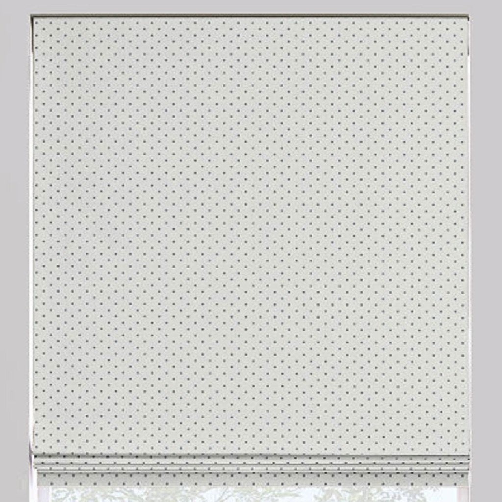 Polka Dot Flat Roman Shade