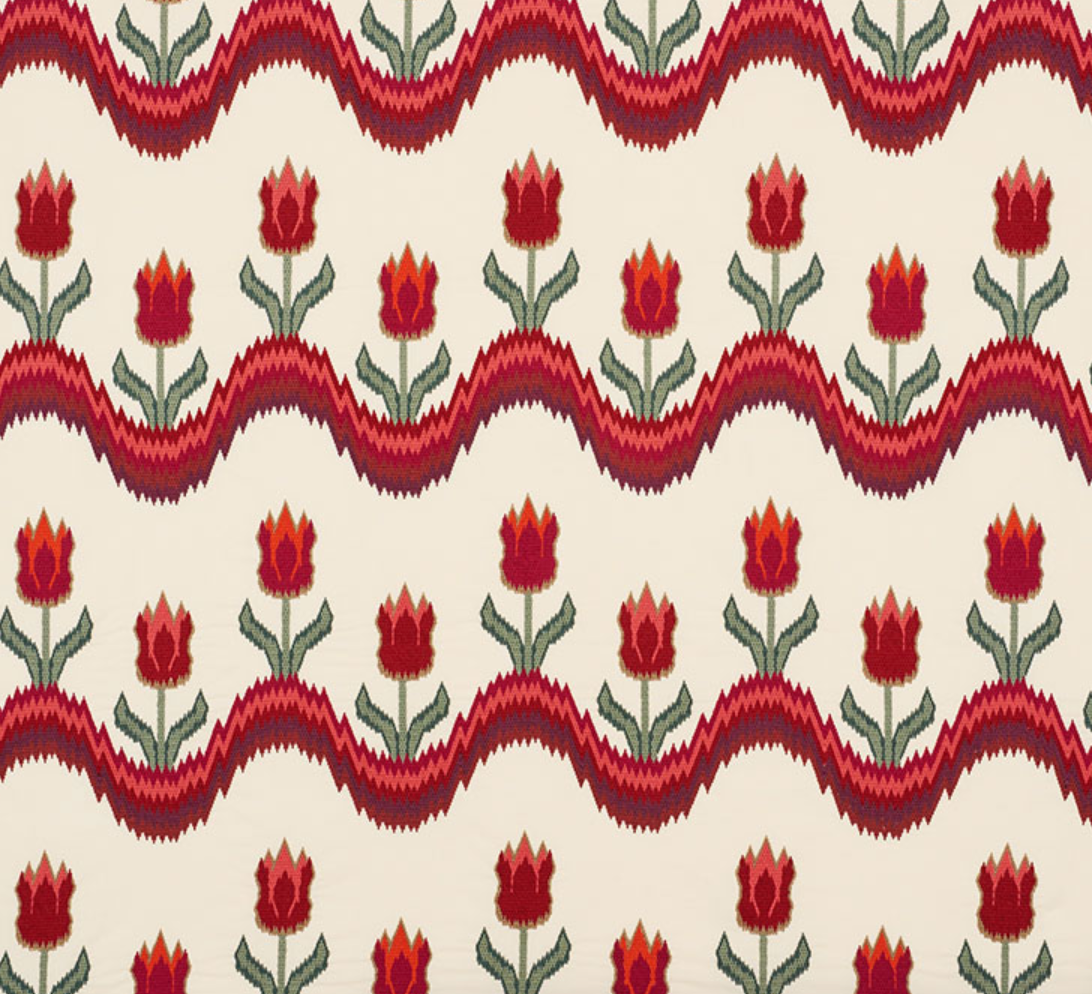 Tulip Flame stitch Embroidery Fabric