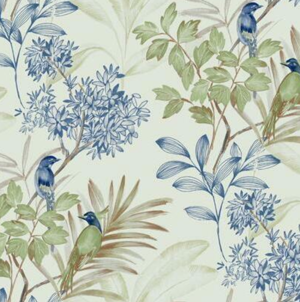 Hand painted Song Bird Wallpaper
